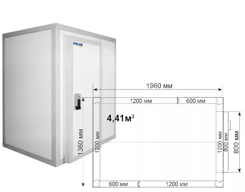 Размеры холодильной камеры Polair КХН-2,94